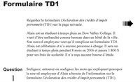 Formulaire TD1